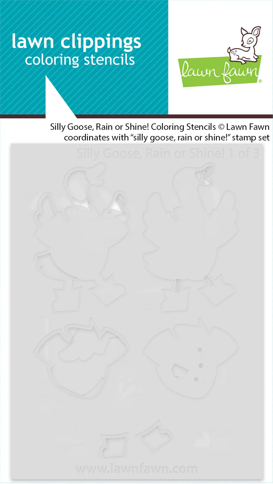 Silly Goose, Rain Or Shine! - Coloring Stencil