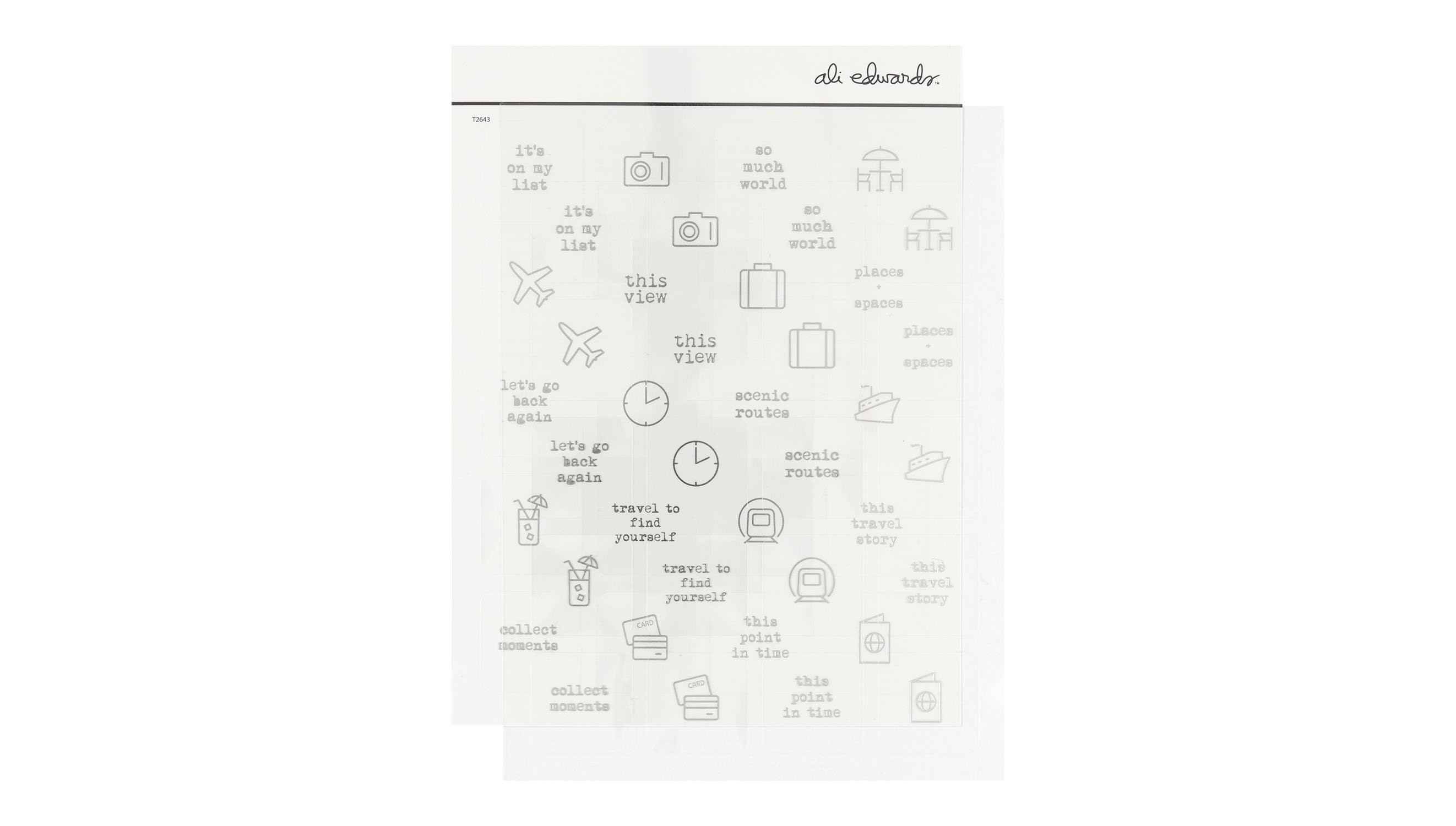6x8 Clear Stickers - Travel Collection 2020