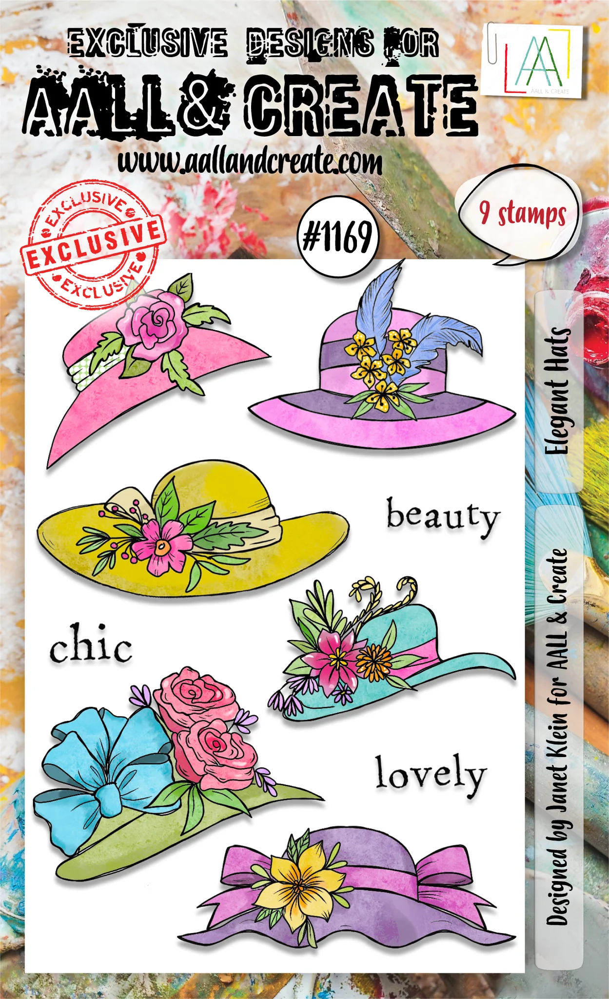 Elegant Hats - #1169 - A6 Stamp Set