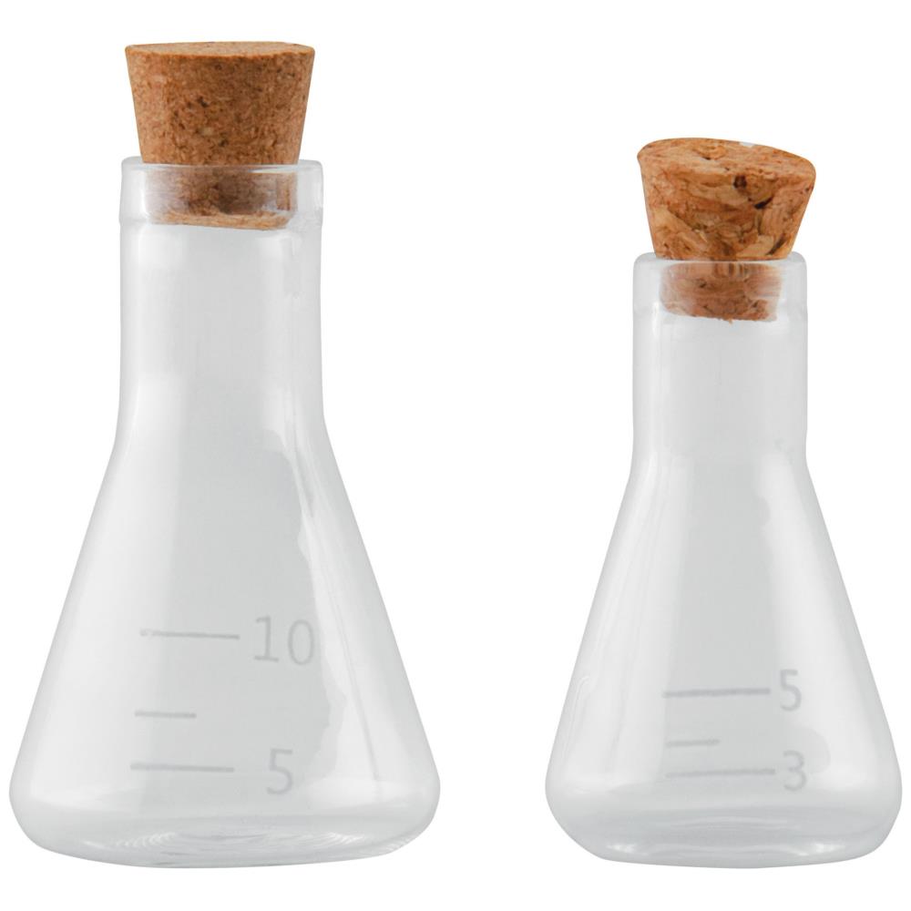 Laboratory - Small Corked Glass Flasks - Idea-Ology Laboratory - Small Corked Glass Flasks - Idea-Ology
