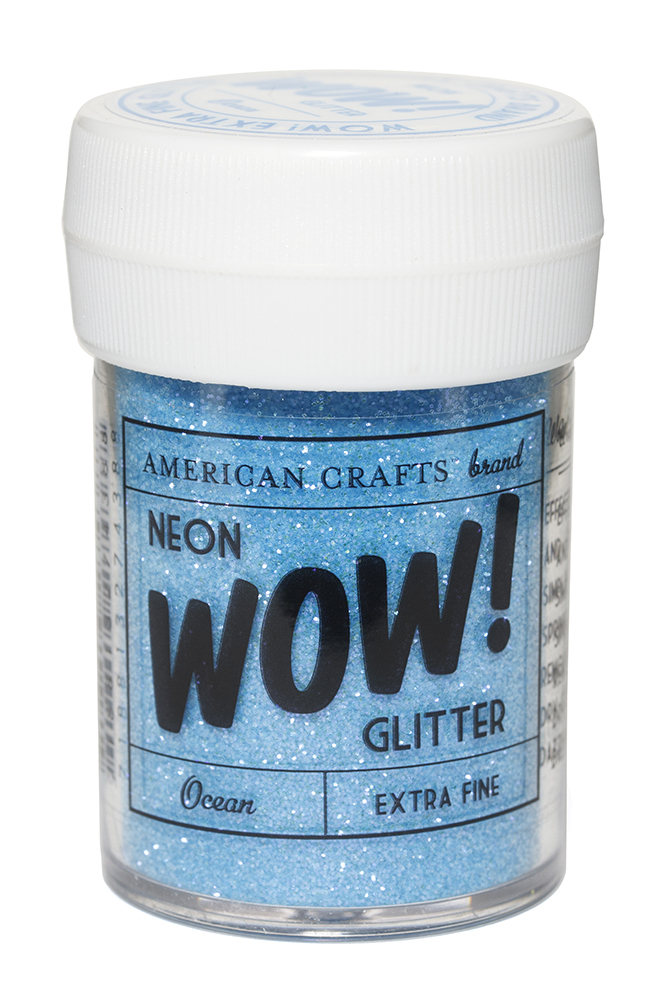 American Crafts - WOW! - Extra Fine Glitter Neon - Ocean American Crafts - WOW! - Extra Fine Glitter Neon - Ocean