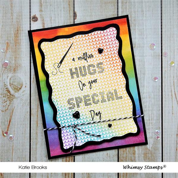 Cross-Stitched Hearts Background