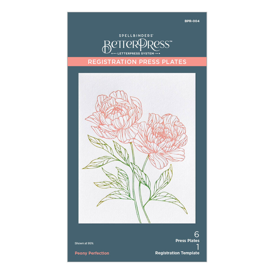 Peony Perfection Registration Press Plates - BetterPress