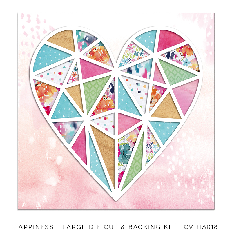 Large Die Cut & Backing Kit - Happiness