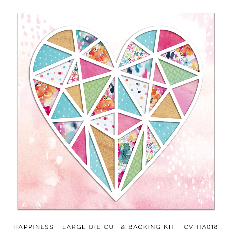 Large Die Cut & Backing Kit - Happiness Large Die Cut & Backing Kit - Happiness