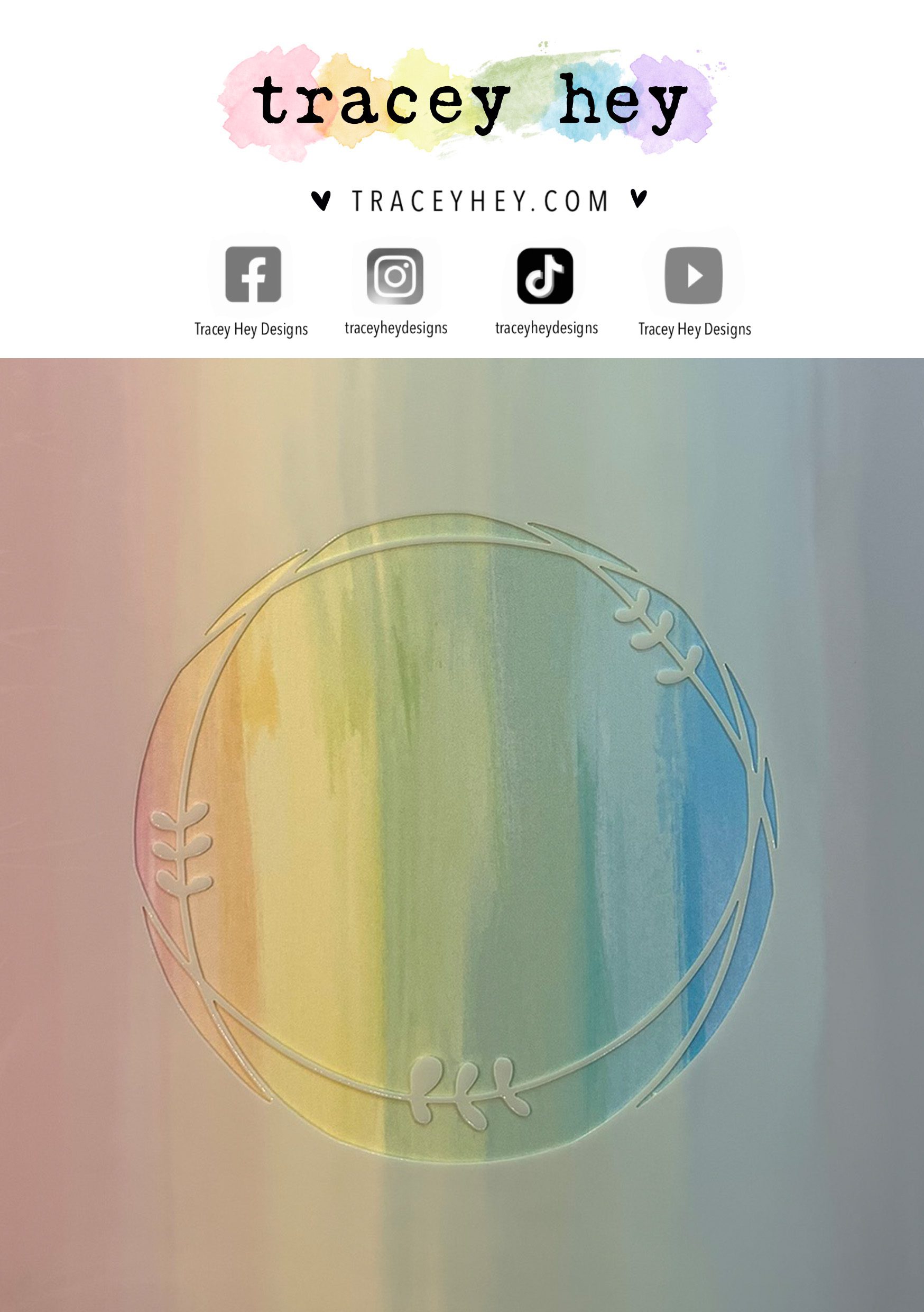 Vine Circle - Stencil - Tracey Hey Vine Circle - Stencil - Tracey Hey