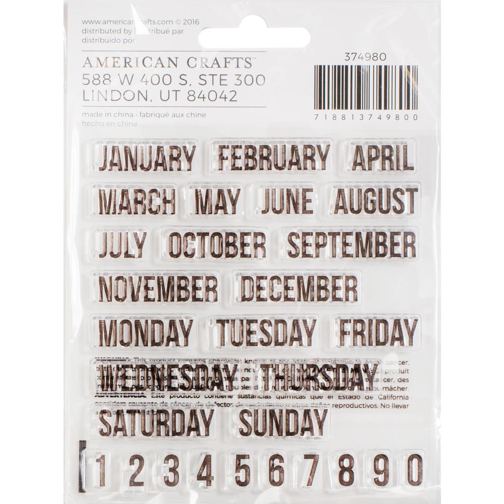 Clear Stamps - Memory Planner - American Crafts