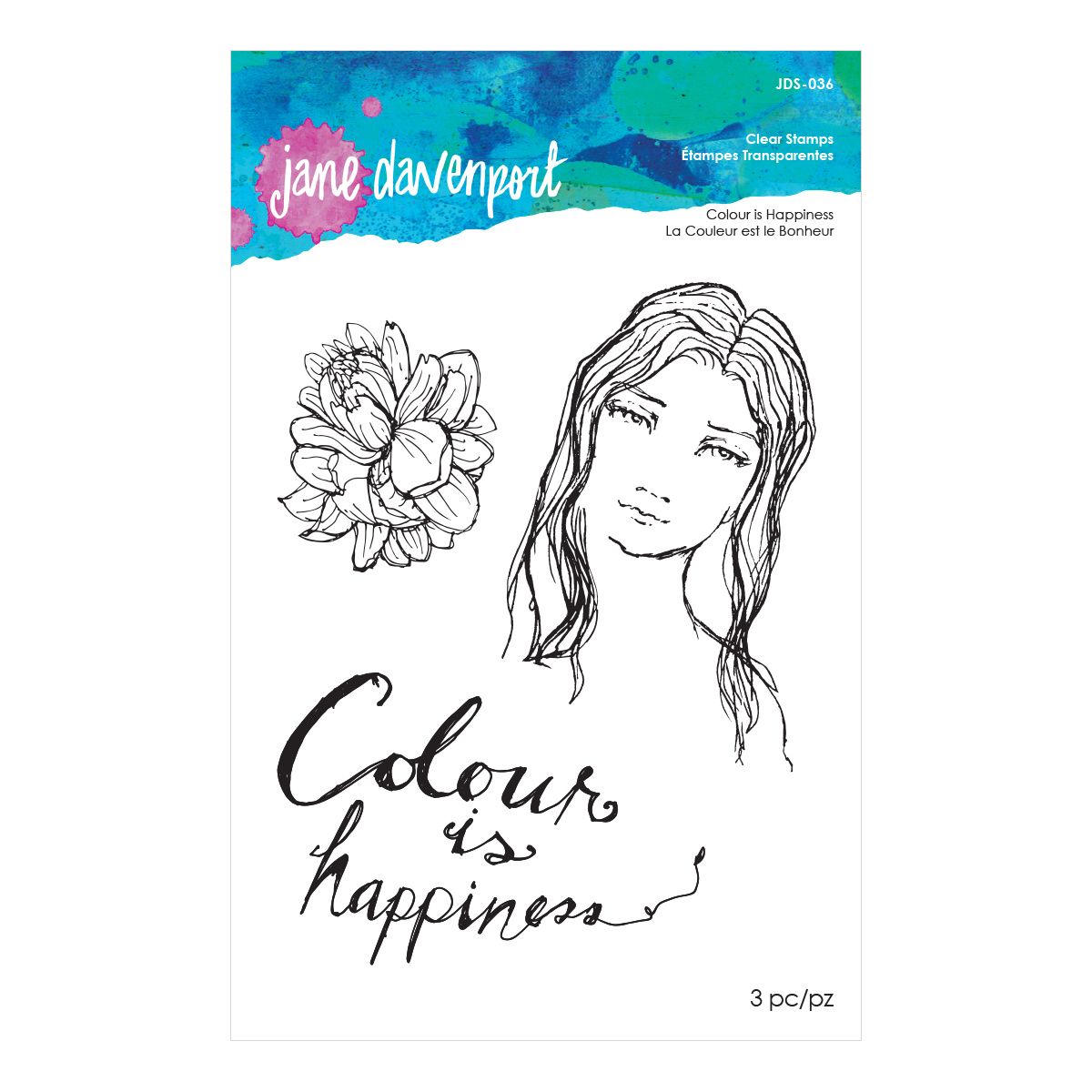 Colour is Happiness - Acrylic Stamps - Jane Davenport