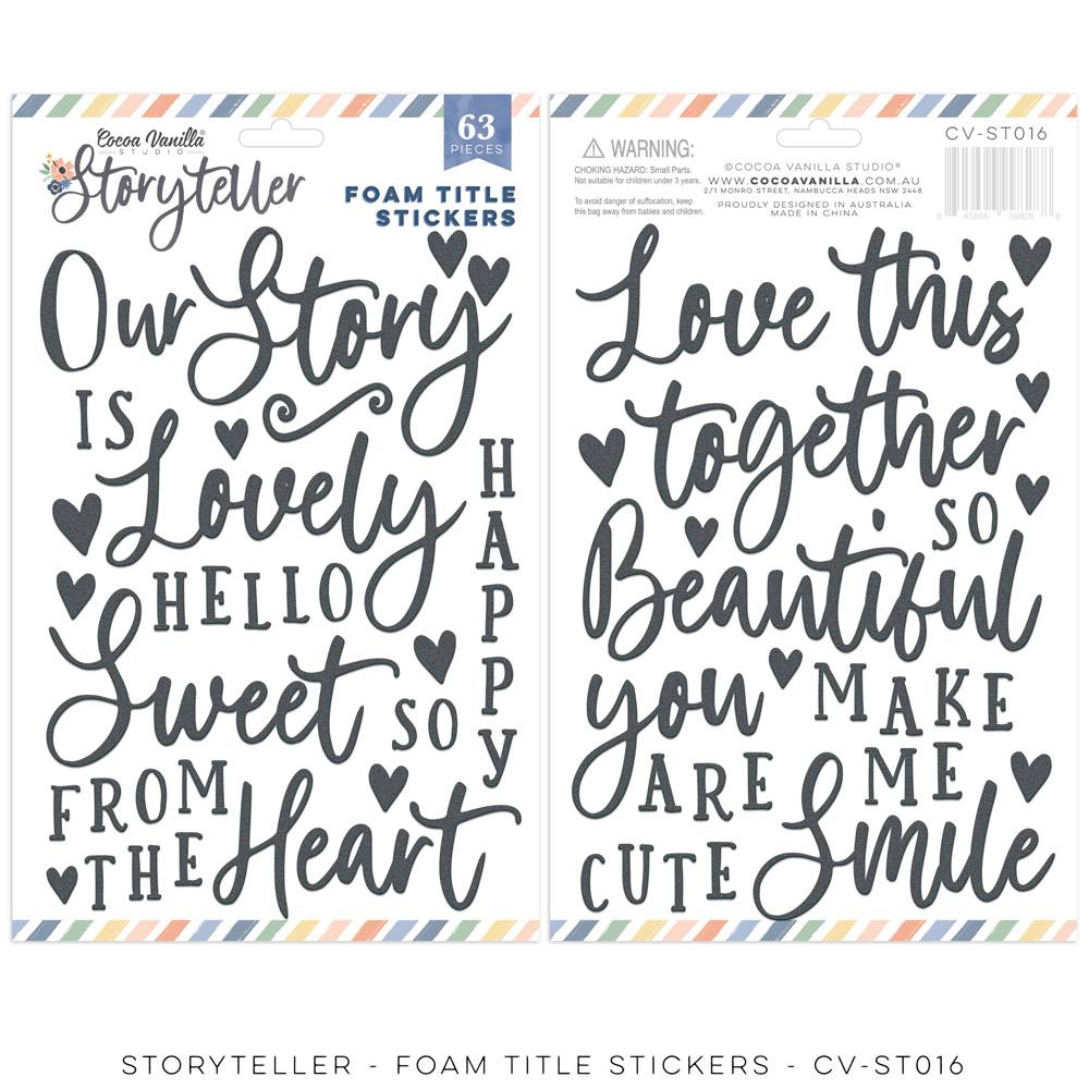 Foam Title Stickers - Storyteller