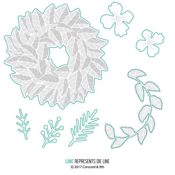 Magnolia Wreath - Dies Magnolia Wreath - Dies