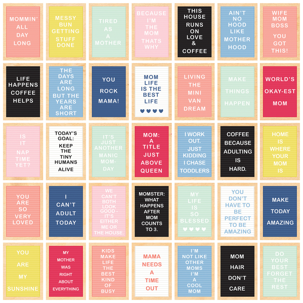 Inspirational Letterboards - I am Mom - Echo Park Inspirational Letterboards - I am Mom - Echo Park