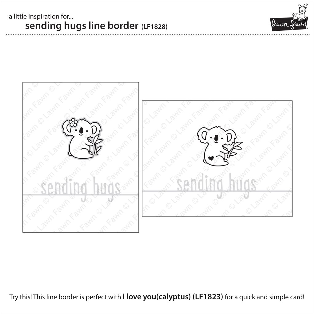 Sending Hugs Line Border - Lawn Cuts Sending Hugs Line Border - Lawn Cuts