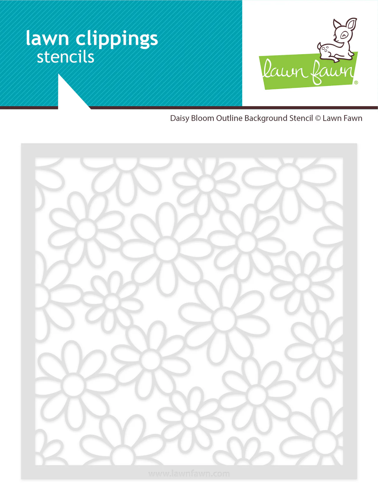 Daisy Bloom - Outline Background Stencil Daisy Bloom - Outline Background Stencil