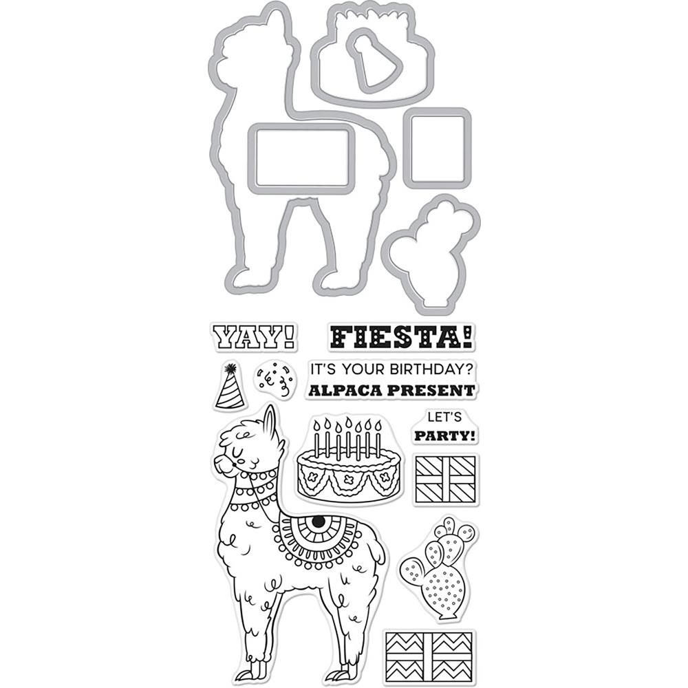 Alpaca - Hero Arts Clear Stamp & Die Combo