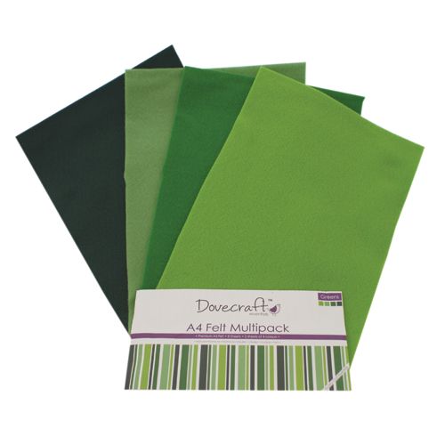 Greens - Dovecraft A4 Felt Multipack Greens - Dovecraft A4 Felt Multipack