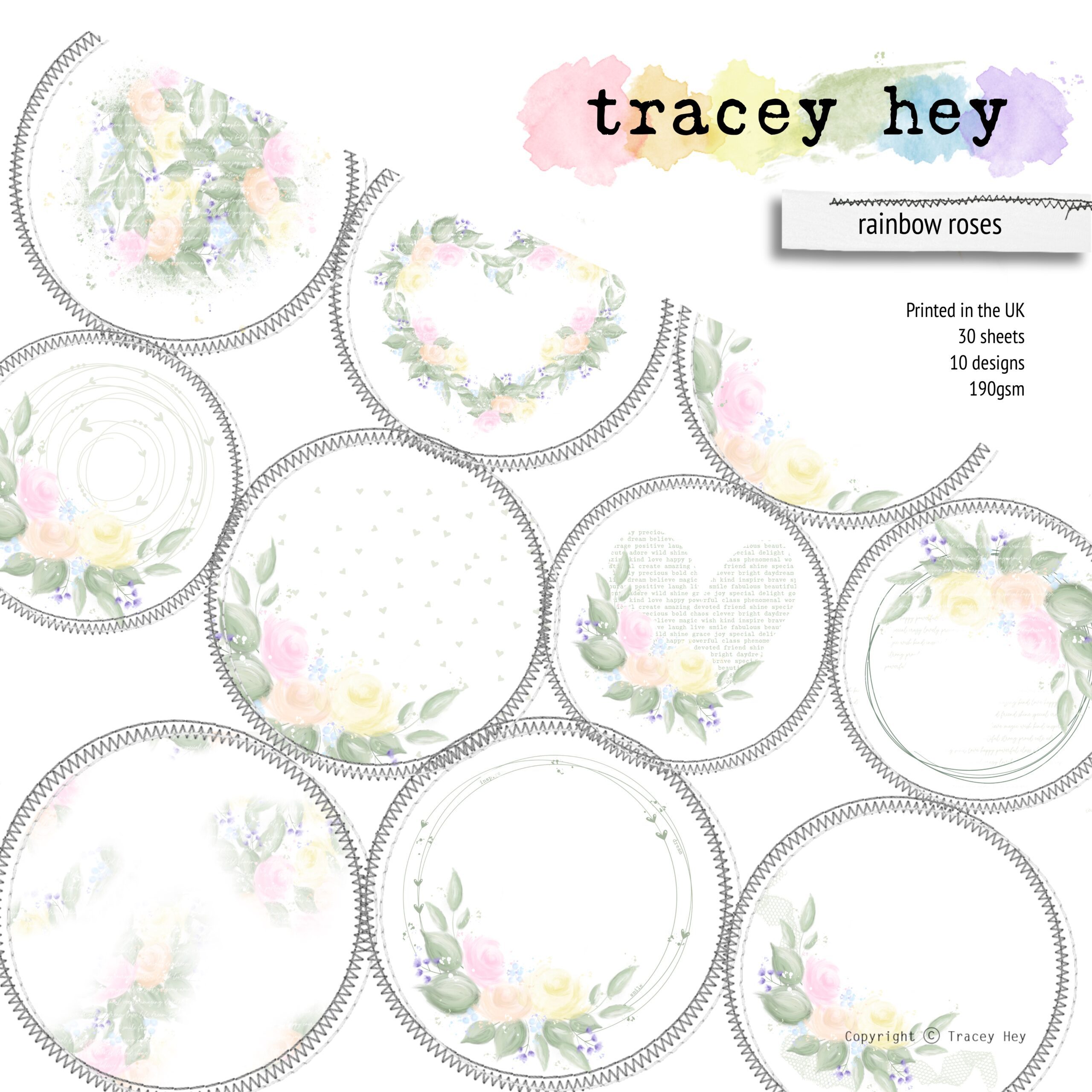 Rainbow Roses - Paper Pad Rainbow Roses - Paper Pad