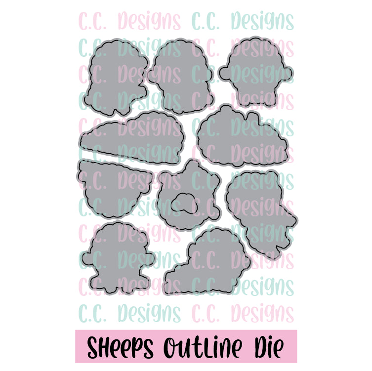 Sheeps - Outline Metal Die