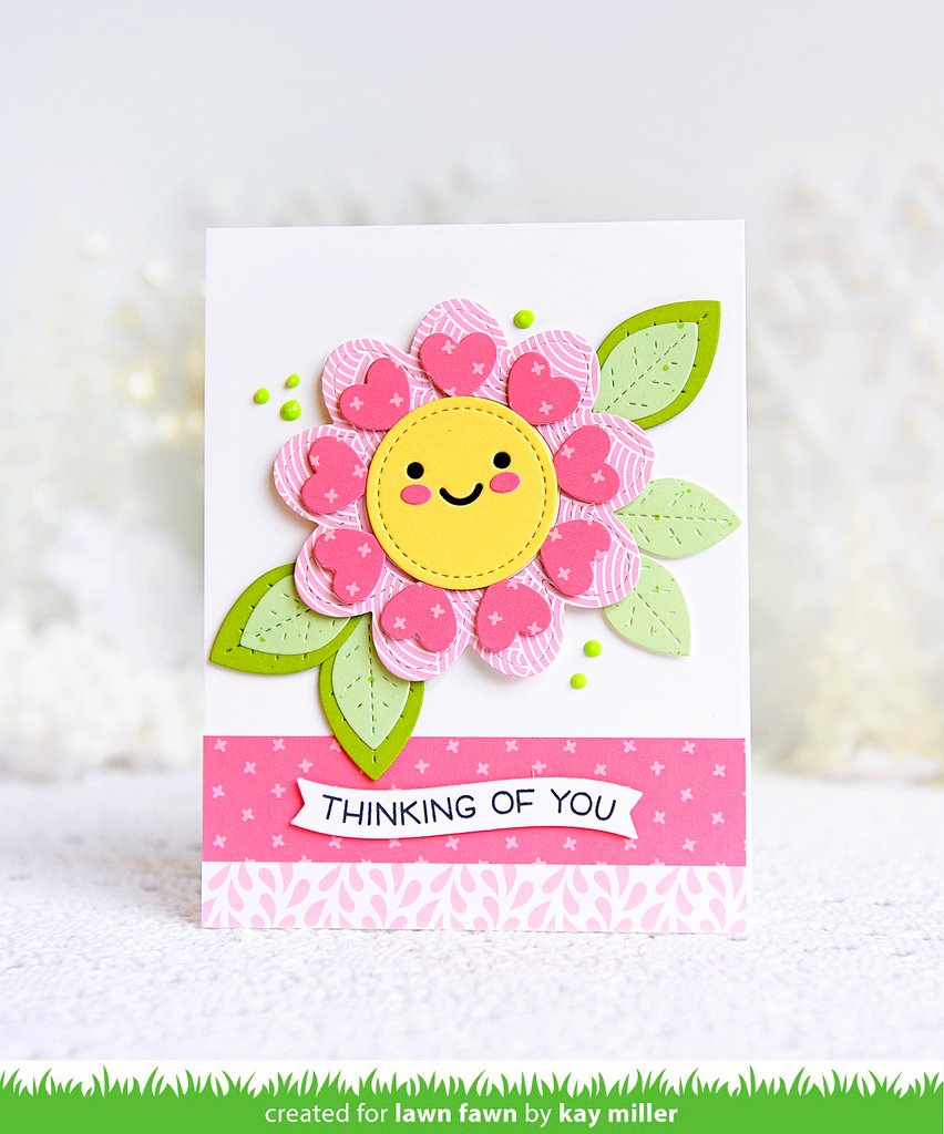 Stitched Flower Frame - lawn cuts