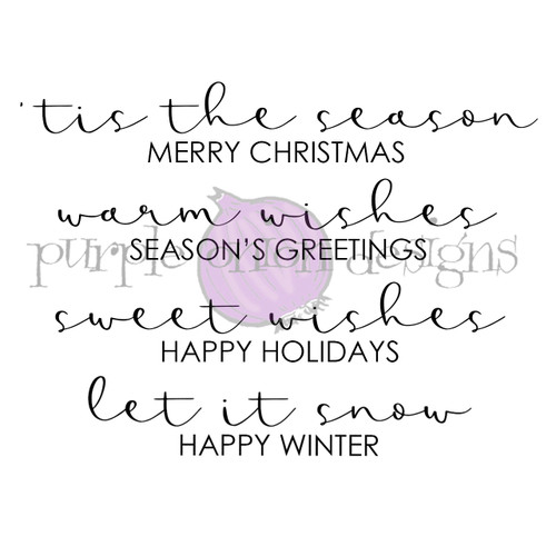 Season Sayings Sentiment Set (4 sentiments) 