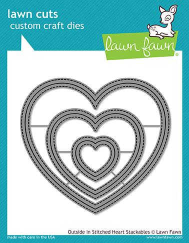 Outside in Stitched Heart Stackables- Lawn Cuts