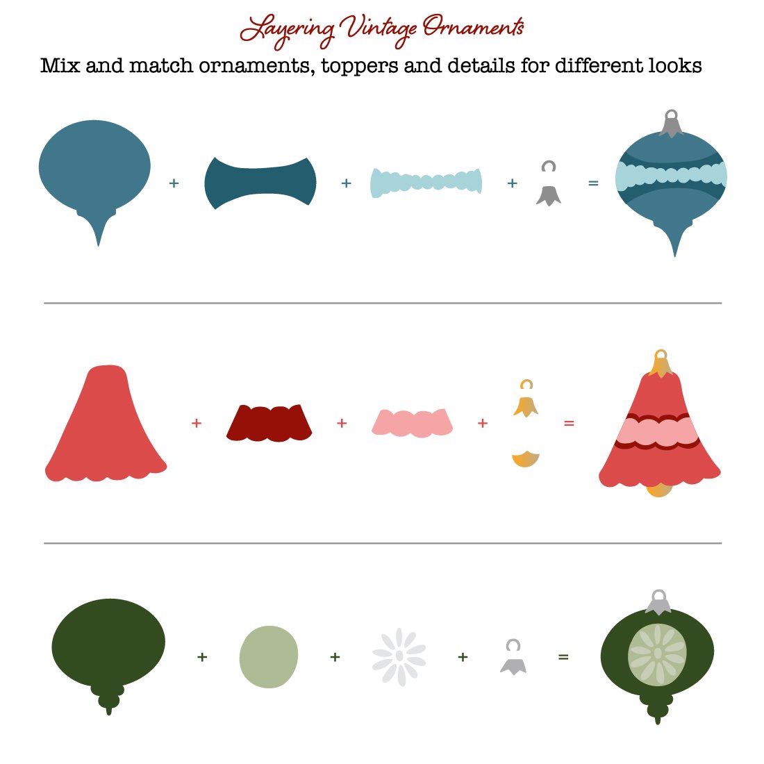 Layering Vintage Ornaments Set of 2 - Background Layering Vintage Ornaments Set of 2 - Background