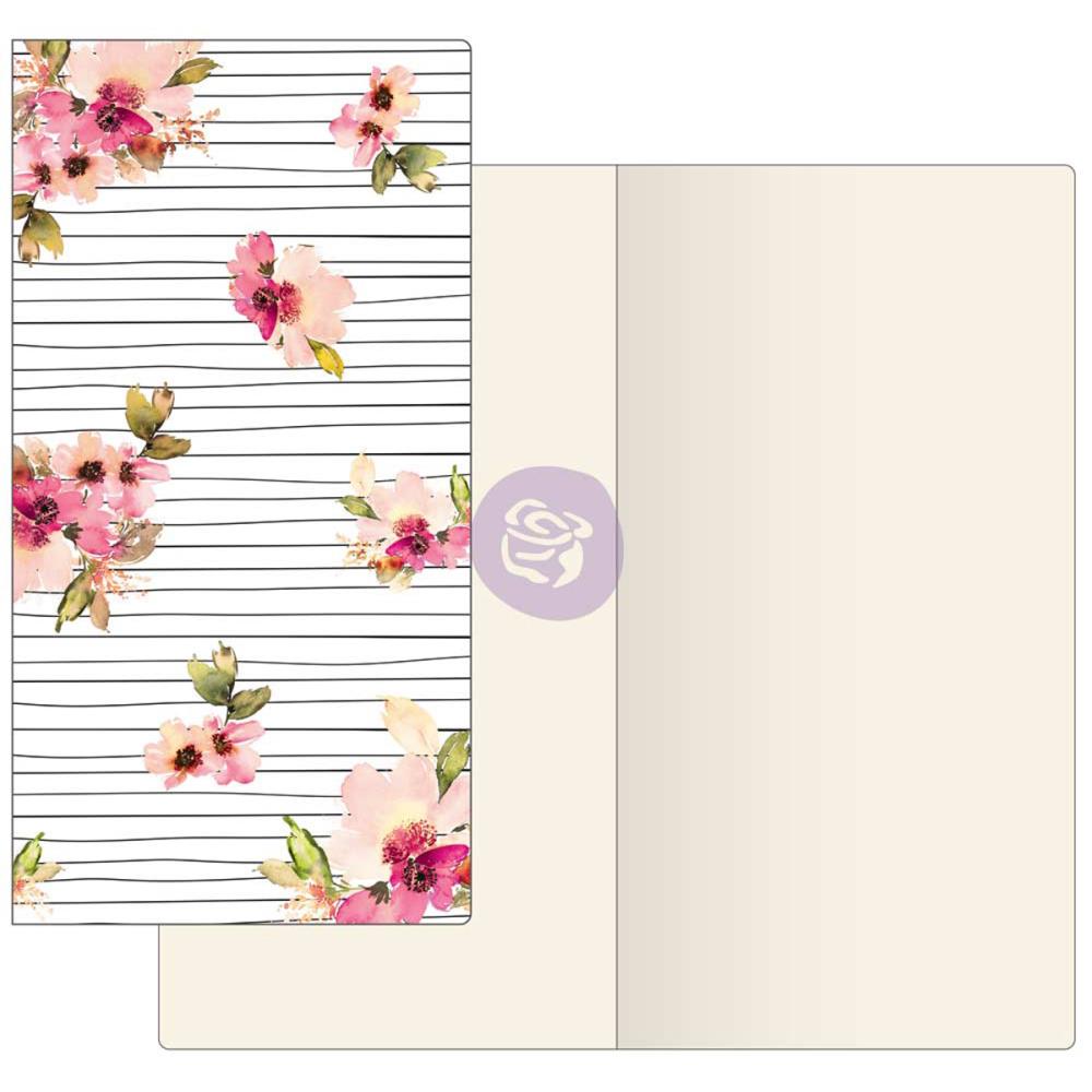 Notebook Refill- Scribble Lines Floral W/Ivory Paper
