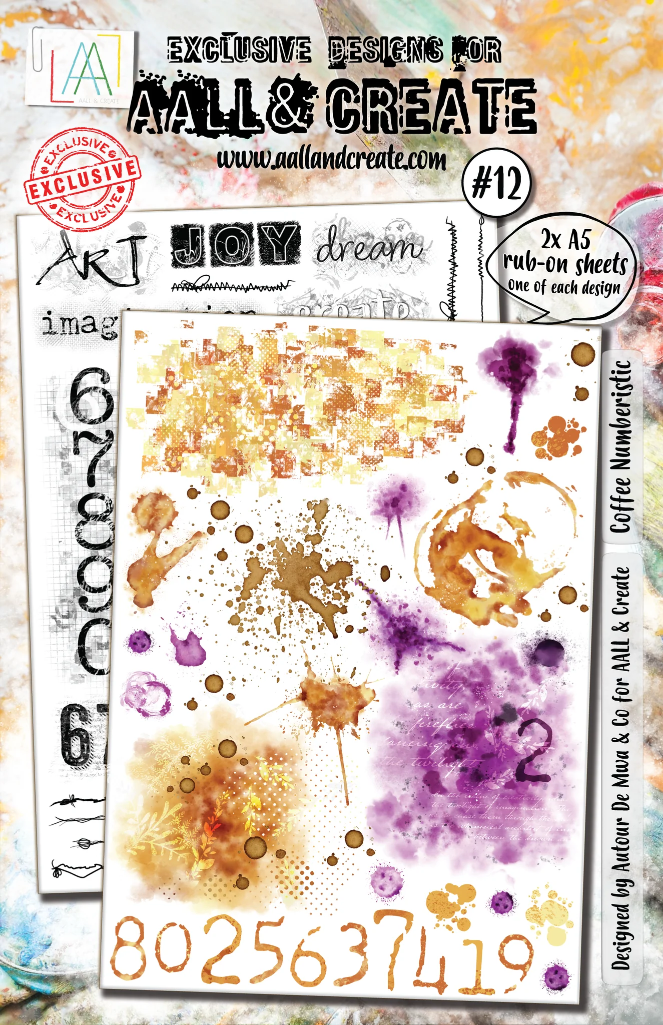 Coffee Numberistic - #12 - A5 Rub-Ons Coffee Numberistic - #12 - A5 Rub-Ons