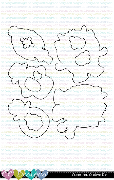 Cutie Yeti - Outline Metal Die
