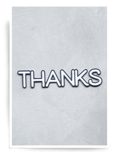 Big Lingo Type Thanks - Dies