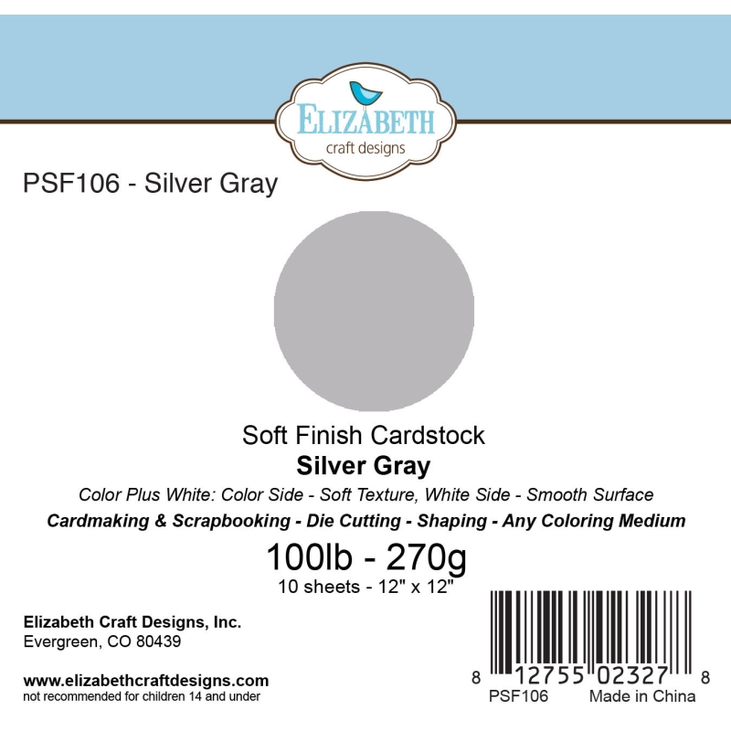 Silver Gray - Soft Finish Cardstock - 270gr - 12"x12" Silver Gray - Soft Finish Cardstock - 270gr - 12"x12"