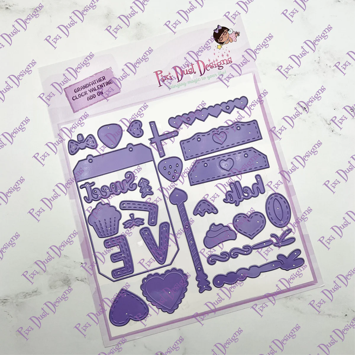 Grandfather Clock Valentine Add-On - Pixi Cuts