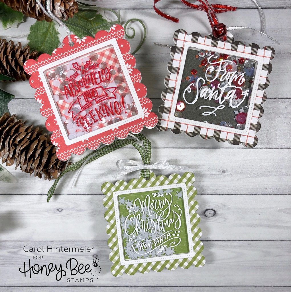 Scallop Square Gift Tag - Honey Cuts