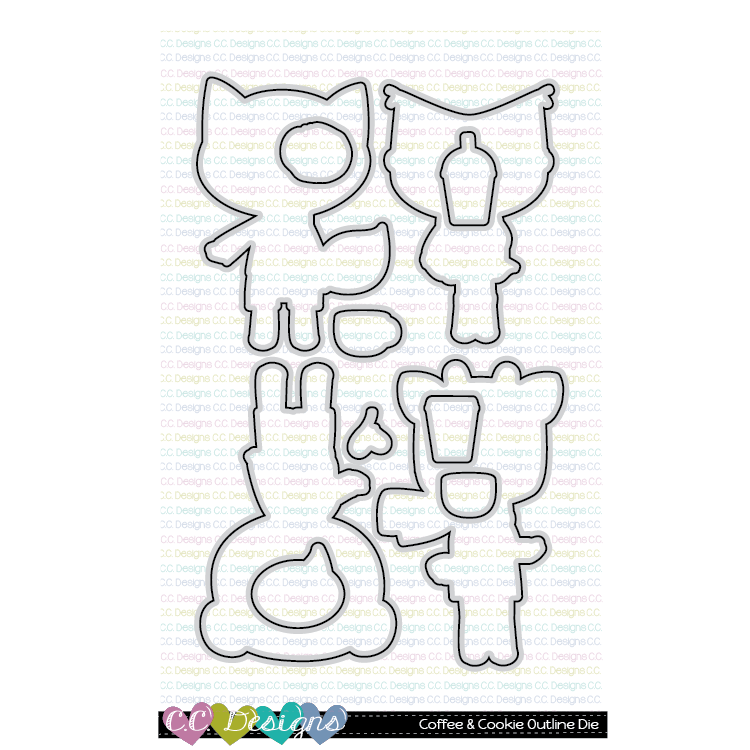 Cookie & Coffee - Outline Metal Die Cookie & Coffee - Outline Metal Die