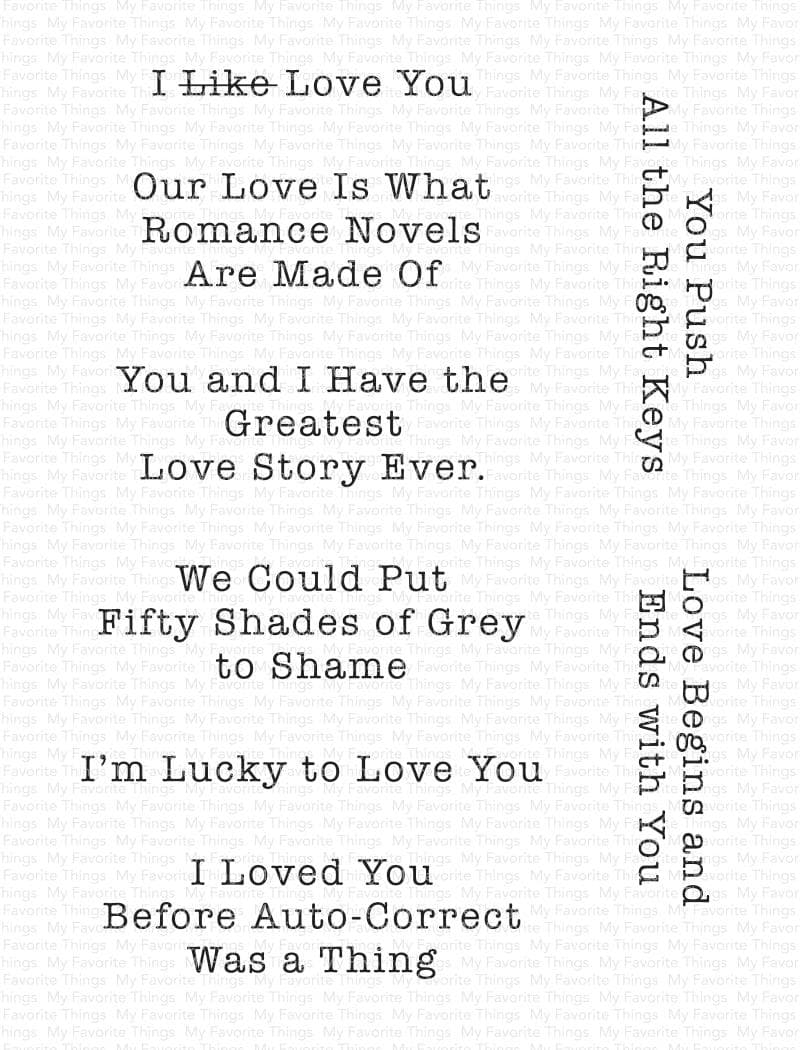 Typewriter Sentiments: Love  Typewriter Sentiments: Love