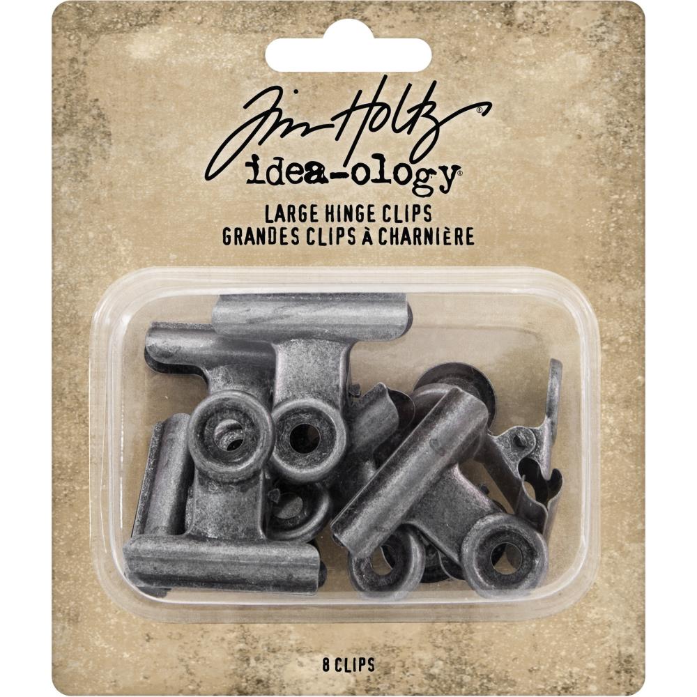 Metal Hinge Clip Large 8/Pkg - Idea-Ology Metal Hinge Clip Large 8/Pkg - Idea-Ology