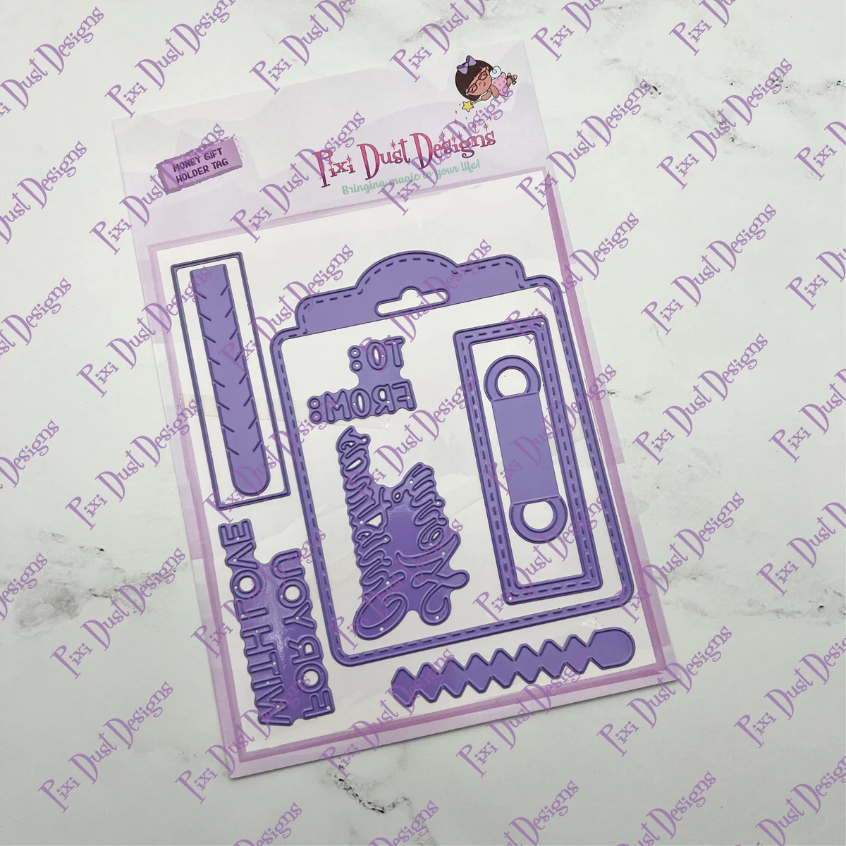 Money Gift Holder Tag - Pixi Cuts