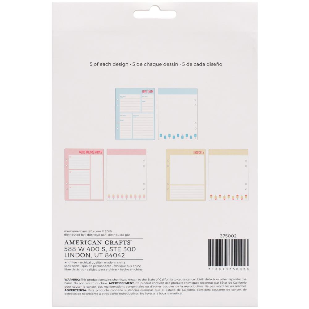 Journal Inserts - Memory Planner - American Crafts Journal Inserts - Memory Planner - American Crafts