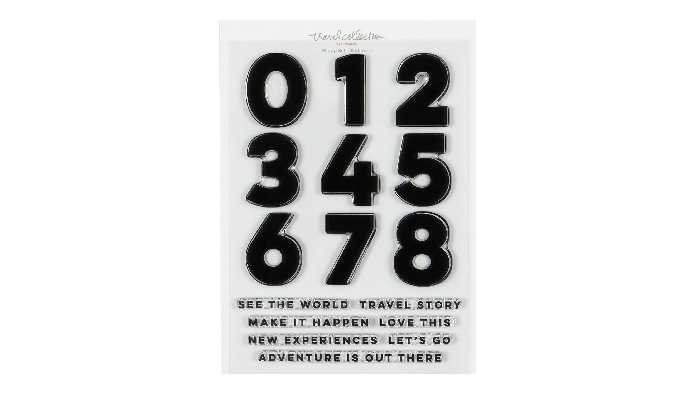 Number 6x8 Stamp Set - Travel Collection