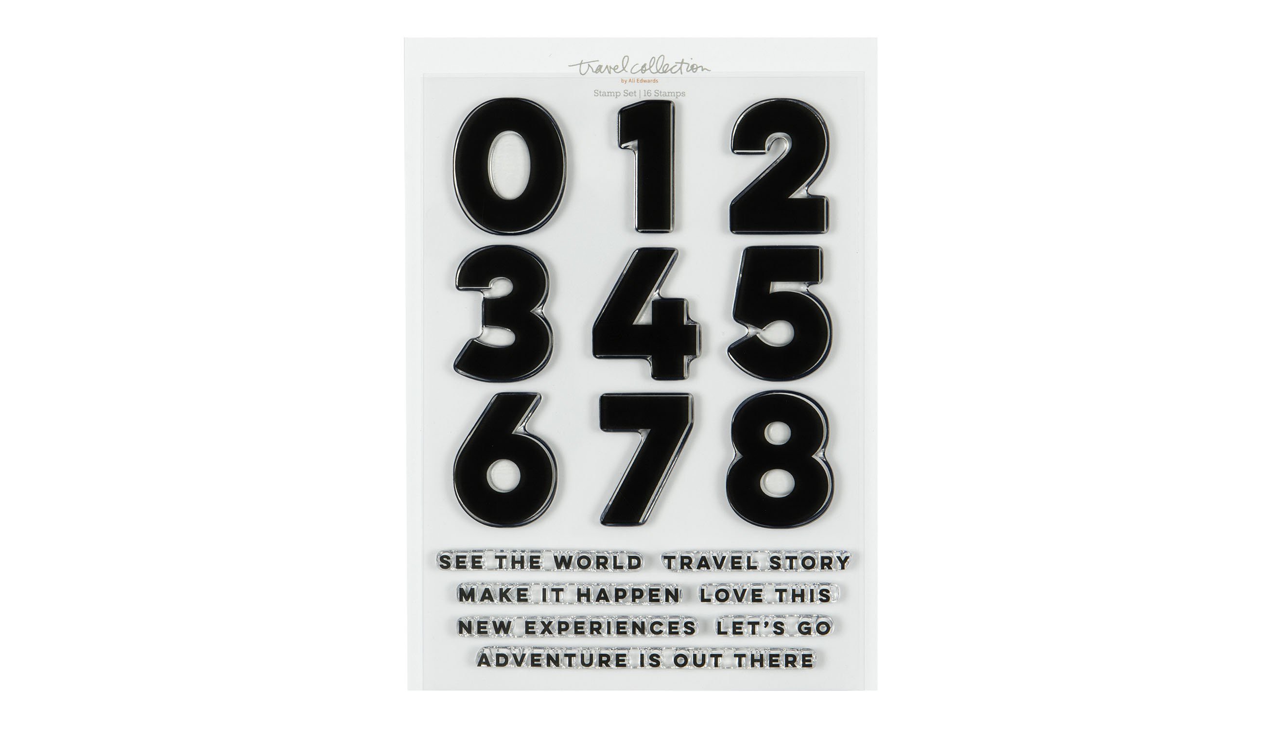 Number 6x8 Stamp Set - Travel Collection Number 6x8 Stamp Set - Travel Collection