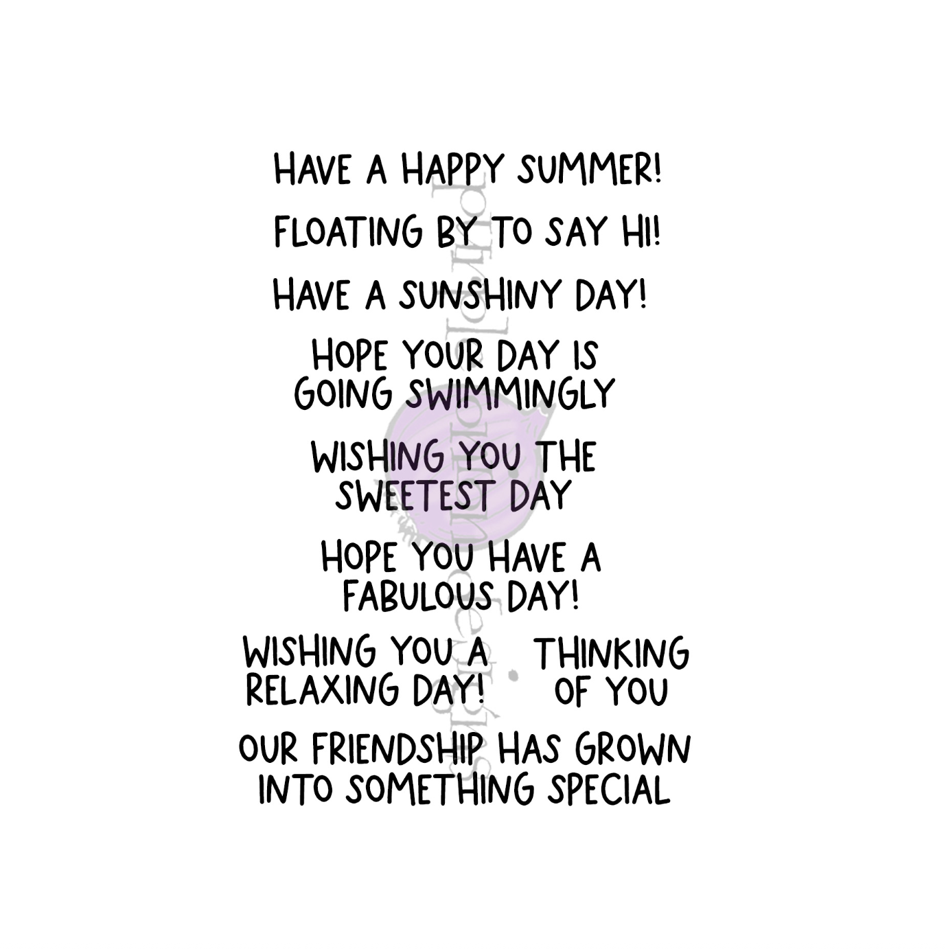 Summer Days Sentiment Set (9 sentiments)