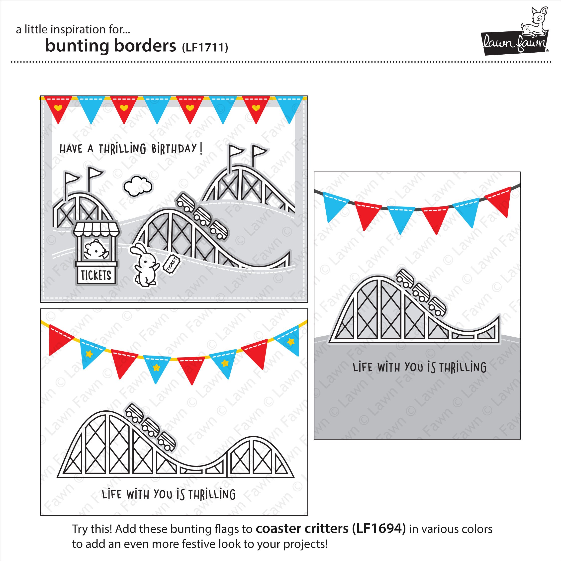 Bunting Borders - Lawn Cuts Bunting Borders - Lawn Cuts