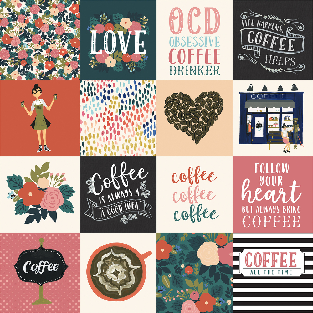 3x3 Journaling Cards - Coffee - Echo Park 3x3 Journaling Cards - Coffee - Echo Park