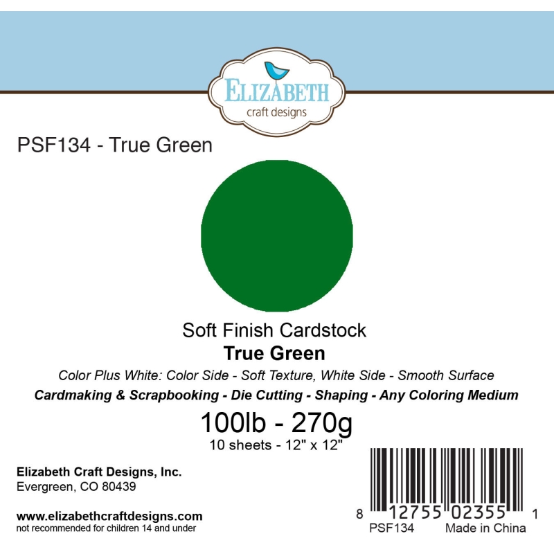 True Green - Soft Finish Cardstock - 270gr - 12"x12" True Green - Soft Finish Cardstock - 270gr - 12"x12"