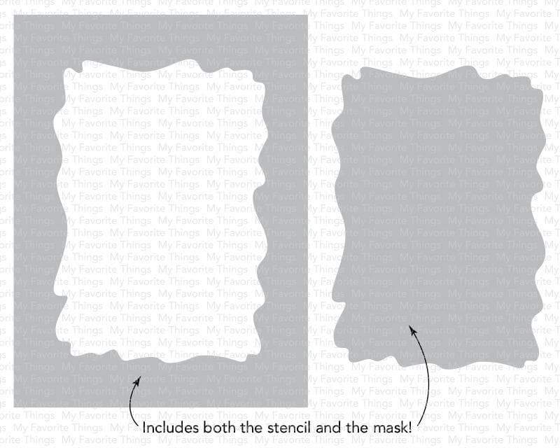Watercolor Wash Rectangle - Stencil