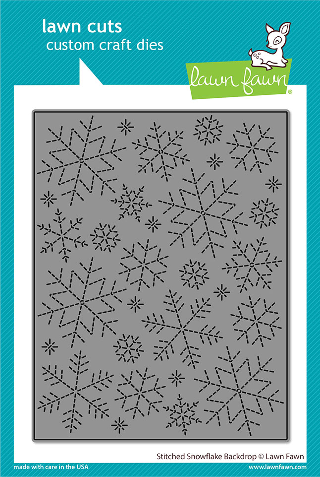 Stitched Snowflake Backdrop - Lawn Cuts