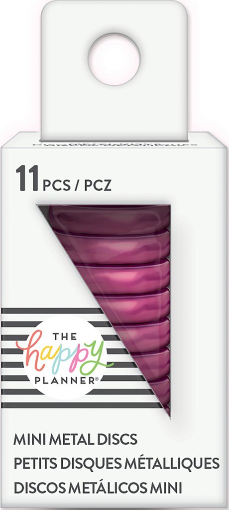 Hot Pink - Metal Mini Disc - Happy Planner - 0.75