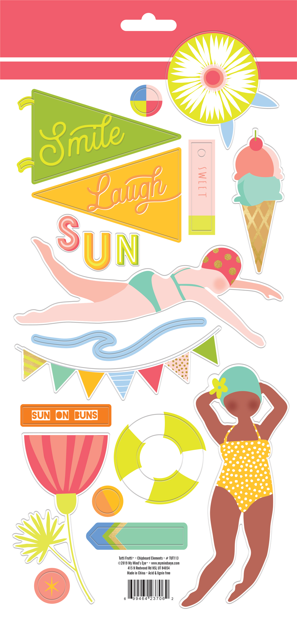 Chipboard Embellishments - Tutti Frutti Collection - My Mind´s Eye Chipboard Embellishments - Tutti Frutti Collection - My Mind´s Eye