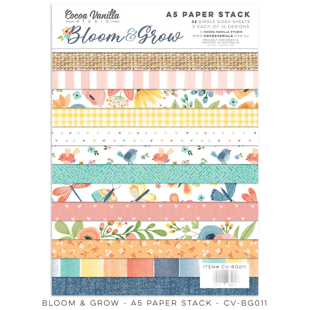 A5 - Paper STACK - Bloom & Grow  A5 - Paper STACK - Bloom & Grow