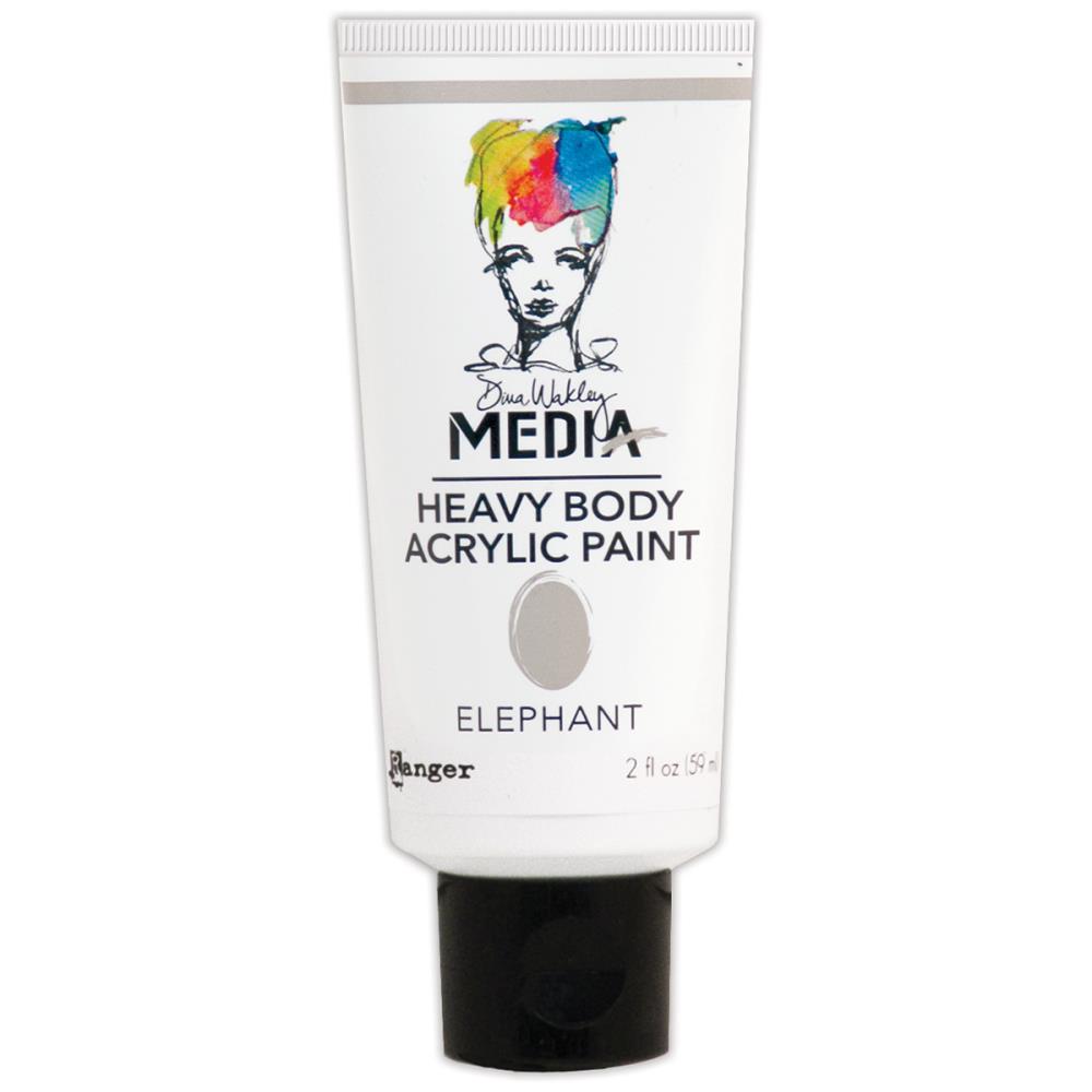 Elephant - Dina Wakley Media Heavy Body Acrylic Paint 2oz Elephant - Dina Wakley Media Heavy Body Acrylic Paint 2oz