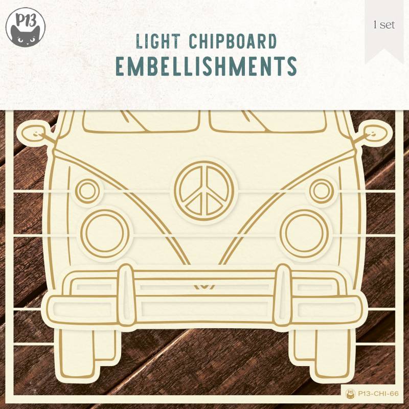 Deco Base Camper - Light Chipboard Embelishments